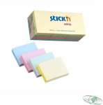 Bloczki STICK\N 38x51mm mix pastelowy 12bloczków x 100 kartek 21531