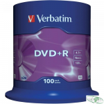 Płyta DVD+R VERBATIM CAKE(100) Matt Silver 4.7GB x16        43551