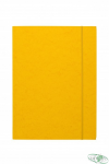 Teczka z gumką prostą DATURA A4 preszpan żółta 390g