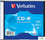 Płyta CD-R VERBATIM SLIM  700MB x52 Extra Protection    43347