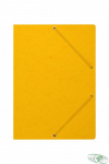 Teczka z gumką rogi DATURA A4 preszpan żółta 390g