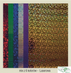 Karton A2 250gr.holographic-laser  mix (24) CORMORAN *7832