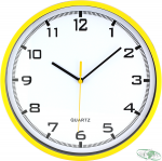 Zegar ścienny plastikowy, 255 mm E01.2478 MPM Żółty