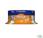 DVD-R VERABTIM CAKE(25)do nadruku Wide 4.7GB 16x  43538