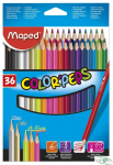 Kredki trójkątne MAPED COLORPEPS 36 kolorów 832017 832017