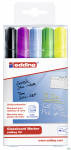 Marker EDDING do tablic szklanych czarny + mix kolorów, etui 5 szt. 90/5s/001/c ed