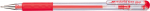 Pióro żelowe PENTEL K116 czerwony z gumowym uchwytem Hybrid Gel Grip