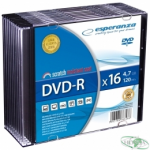 Płyty DVD-R ESPERANZA 4,7GB x16 SLIM CASE 10szt 1112