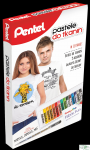 Zestaw pasteli do tkanin z długopisem żelowym PENTEL PTS15+BN15